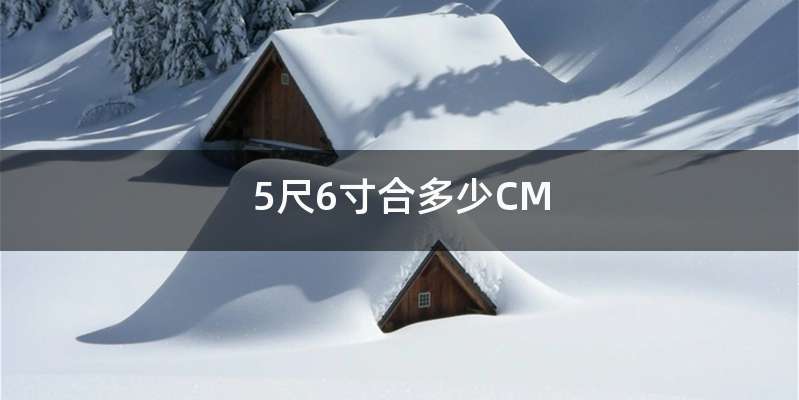 5尺6寸合多少CM