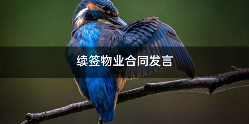 续签物业合同发言