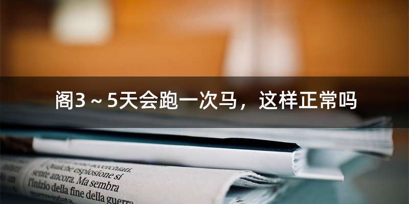 阁3～5天会跑一次马，这样正常吗