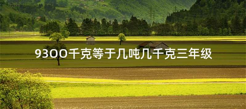 93OO千克等于几吨几千克三年级