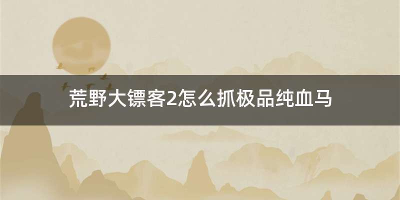 荒野大镖客2怎么抓极品纯血马