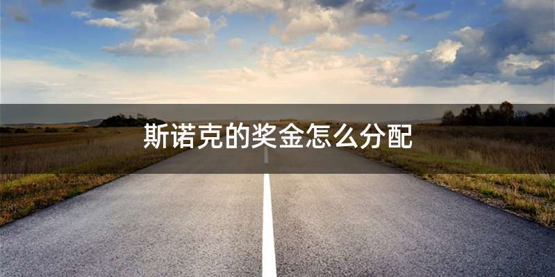 斯诺克的奖金怎么分配