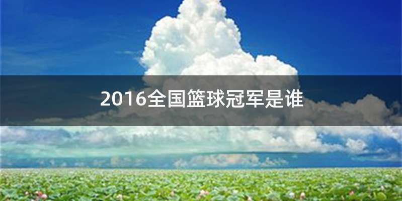 2016全国篮球冠军是谁