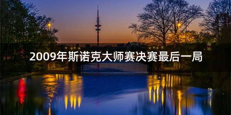 2009年斯诺克大师赛决赛最后一局