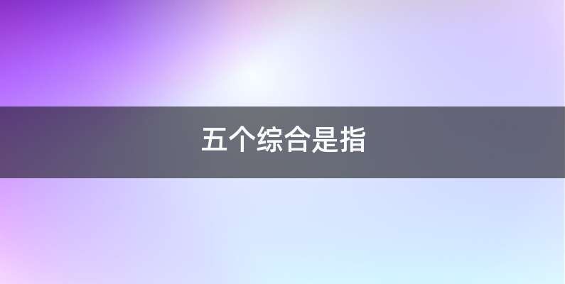 五个综合是指