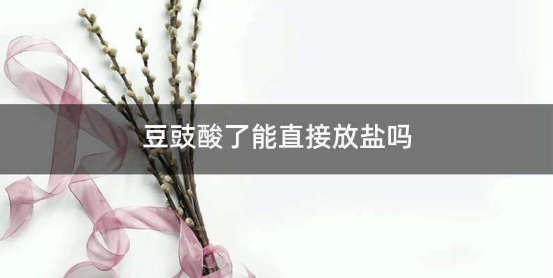 豆豉酸了能直接放盐吗