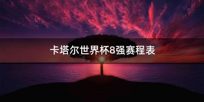 卡塔尔世界杯8强赛程表