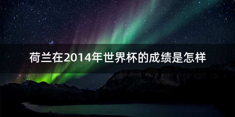 荷兰在2014年世界杯的成绩是怎样