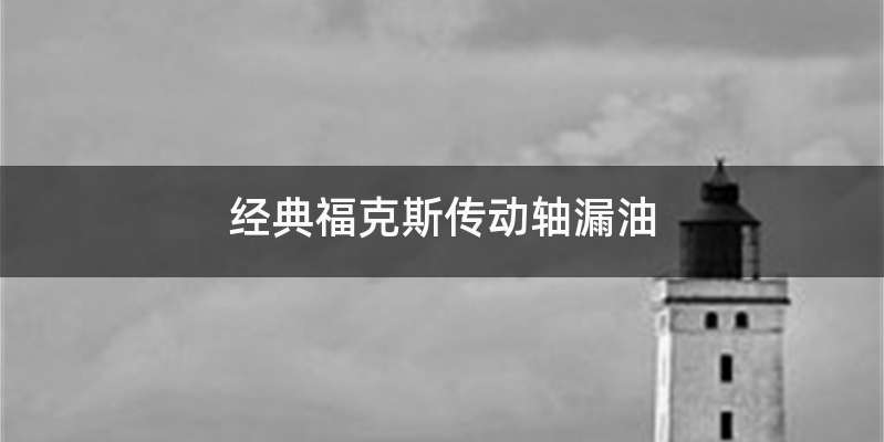 经典福克斯传动轴漏油