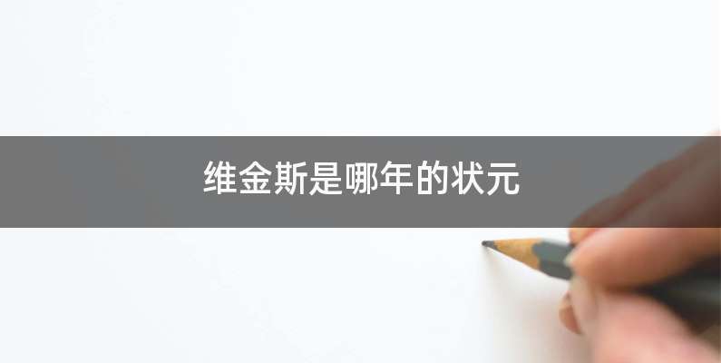 维金斯是哪年的状元