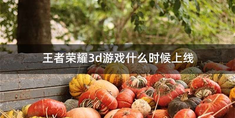 王者荣耀3d游戏什么时候上线