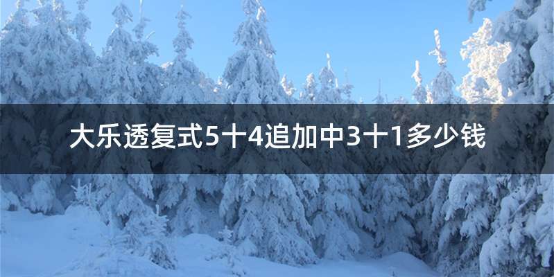 大乐透复式5十4追加中3十1多少钱