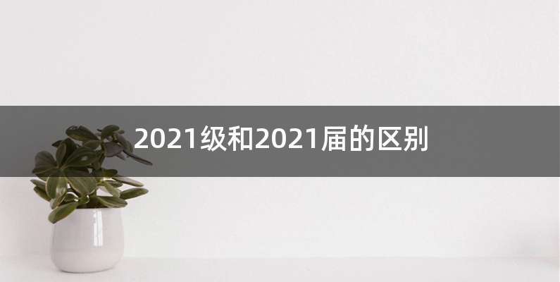 2021级和2021届的区别
