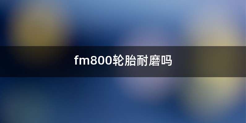 fm800轮胎耐磨吗
