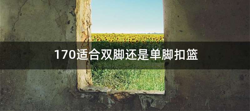 170适合双脚还是单脚扣篮
