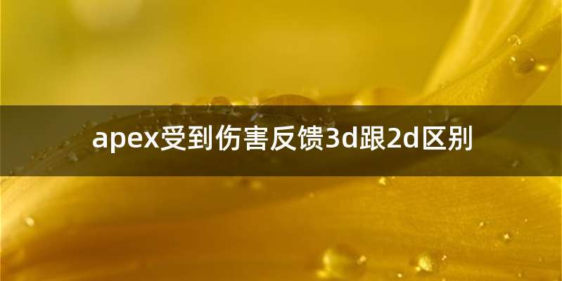 apex受到伤害反馈3d跟2d区别
