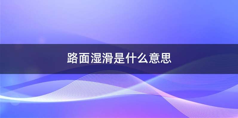 路面湿滑是什么意思