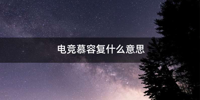 电竞慕容复什么意思