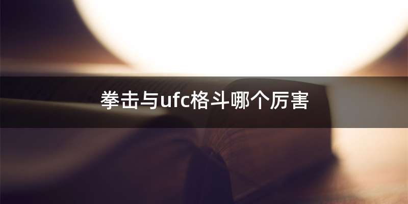 拳击与ufc格斗哪个厉害