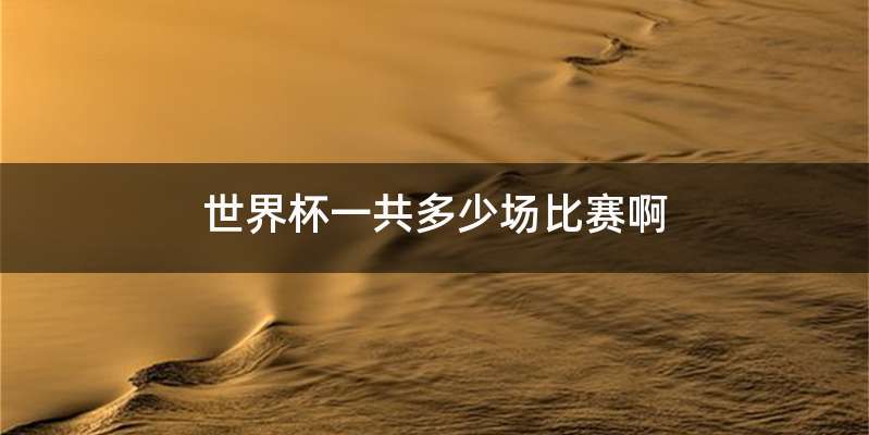 世界杯一共多少场比赛啊