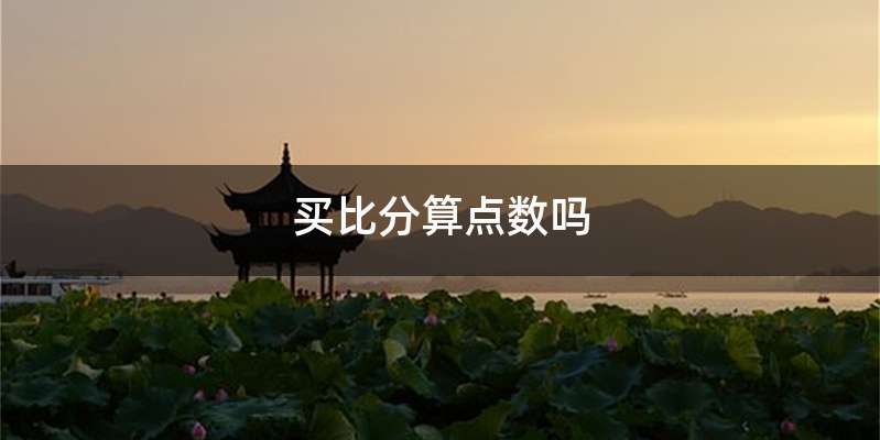 买比分算点数吗