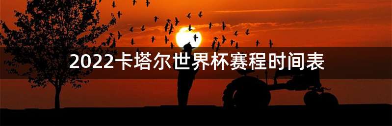 2022卡塔尔世界杯赛程时间表