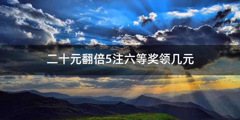 二十元翻倍5注六等奖领几元