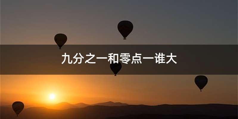 九分之一和零点一谁大