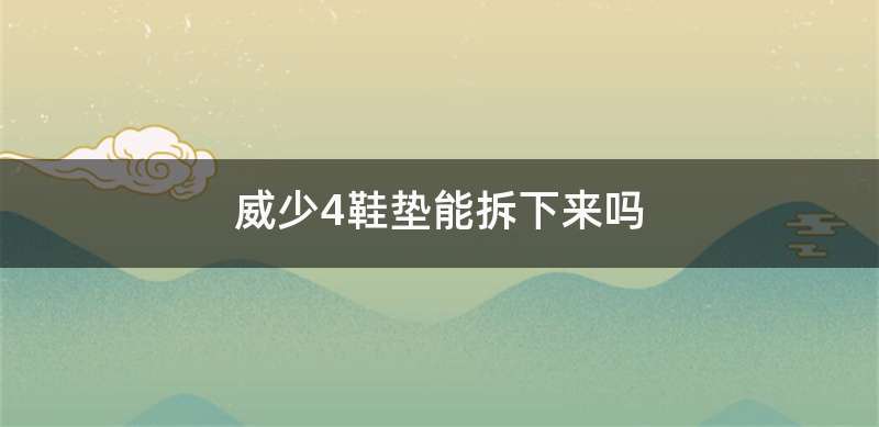 威少4鞋垫能拆下来吗