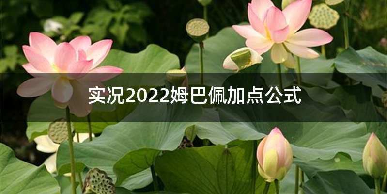 实况2022姆巴佩加点公式
