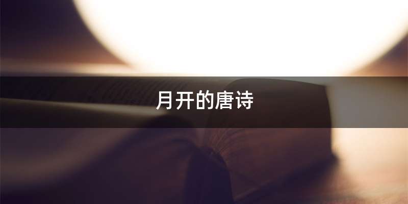 月开的唐诗