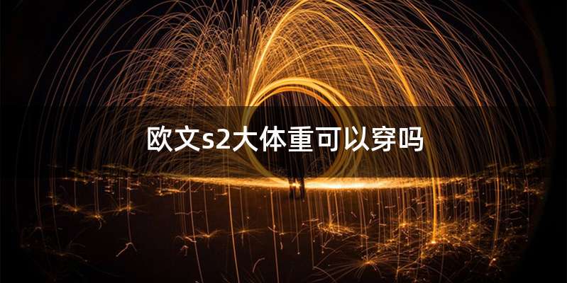欧文s2大体重可以穿吗