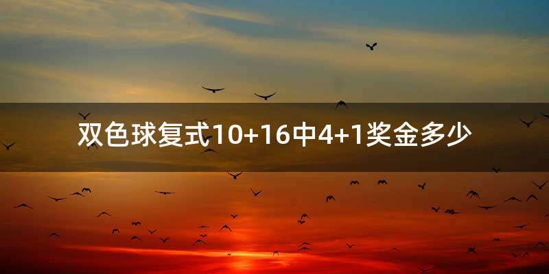 双色球复式10+16中4+1奖金多少