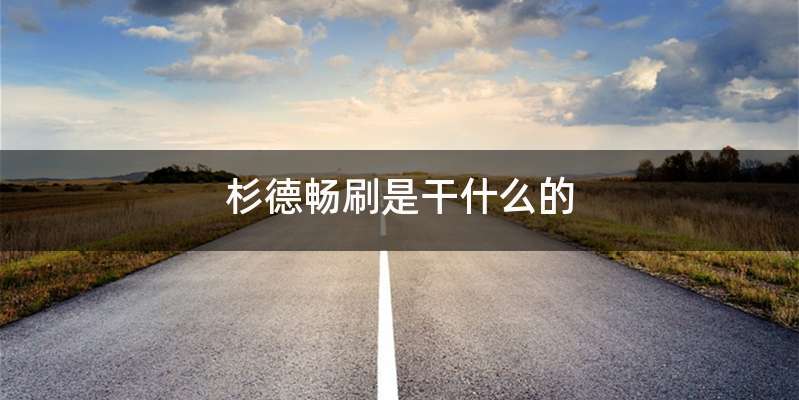 杉德畅刷是干什么的