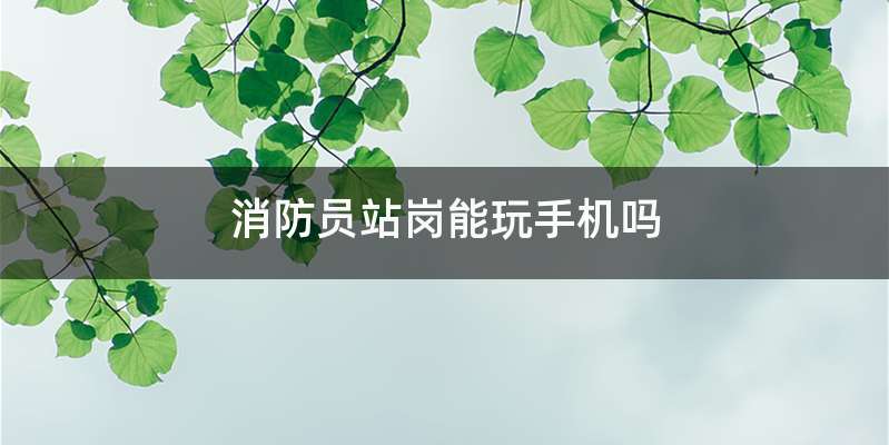 消防员站岗能玩手机吗
