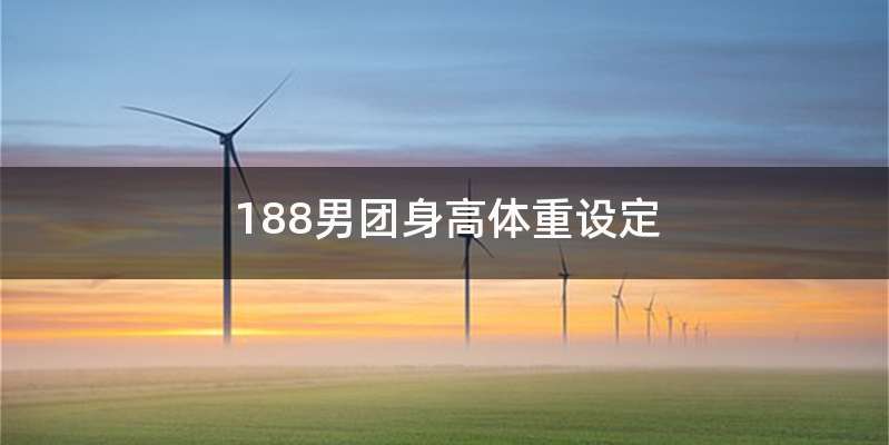 188男团身高体重设定