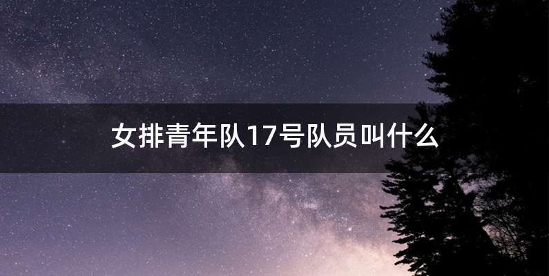 女排青年队17号队员叫什么