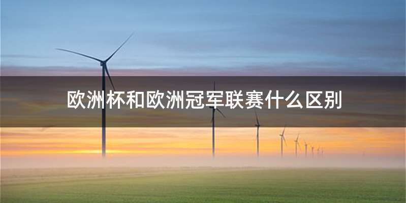 欧洲杯和欧洲冠军联赛什么区别