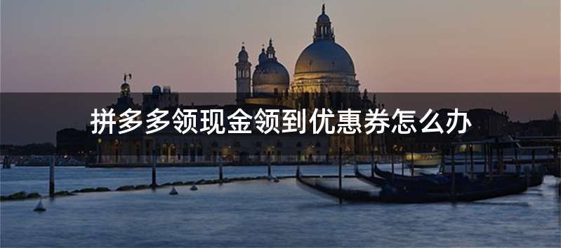 拼多多领现金领到优惠券怎么办