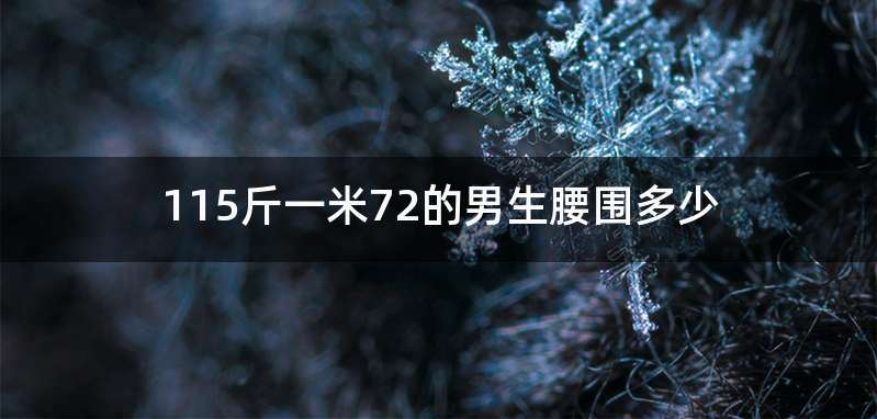 115斤一米72的男生腰围多少
