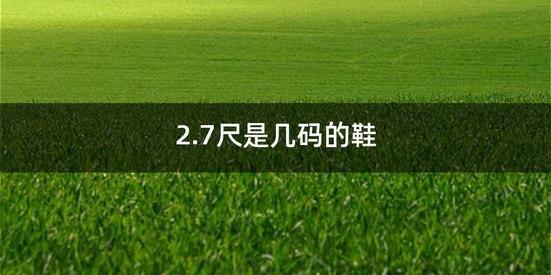 2.7尺是几码的鞋