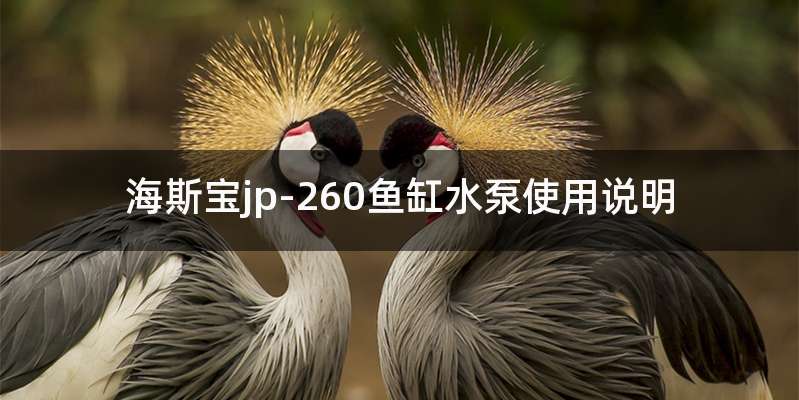 海斯宝jp-260鱼缸水泵使用说明