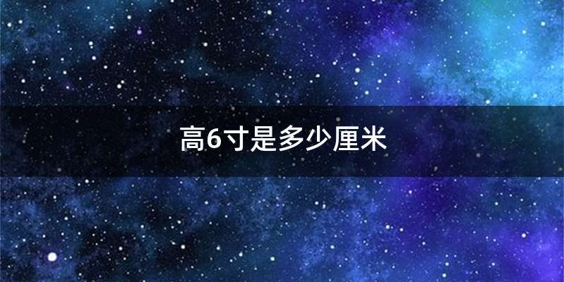 高6寸是多少厘米