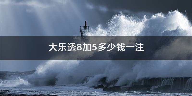 大乐透8加5多少钱一注