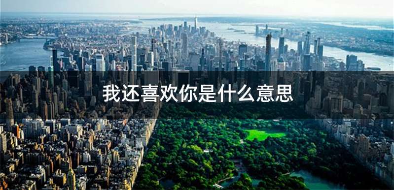 我还喜欢你是什么意思