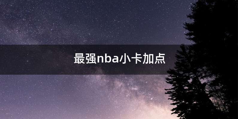 最强nba小卡加点