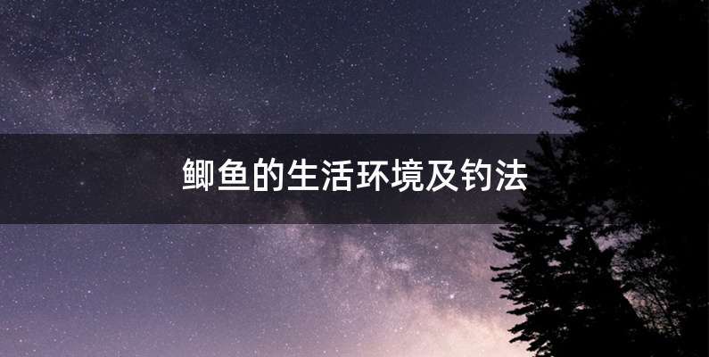 鲫鱼的生活环境及钓法
