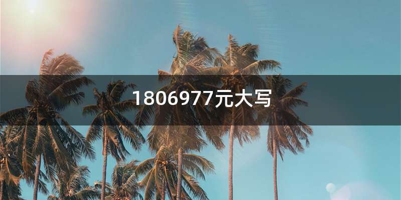 1806977元大写