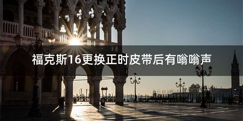 福克斯16更换正时皮带后有嗡嗡声