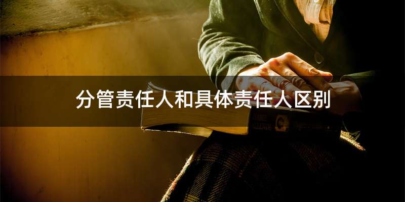 分管责任人和具体责任人区别